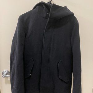Uniqlo Wool Blend Parka - BLACK
